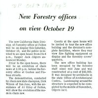 New Forestry Offices on View October 19