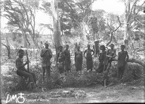 Group of African people, Makulane, Mozambique, 1909
