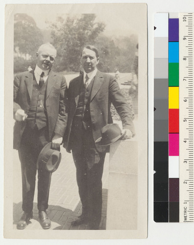 Herbert I. Priestley (left) with Herbert E. Bolton (right)