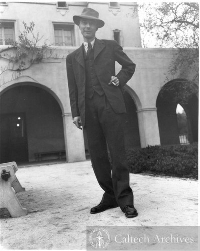 J. Robert Oppenheimer on the Caltech campus