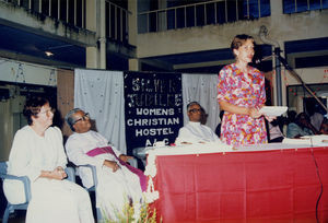 Tamil Nadu, South India. Dedication of the new 3rd floor, the Women Students Christian Hostel