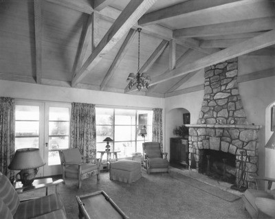 Dwellings - Stockton: [Dr. H. Wallace Rohrbacher family home interior]