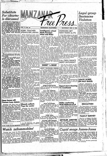 Manzanar free press, December 5, 1942