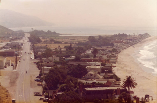 Malibu Colony viewed from bluff, 1974