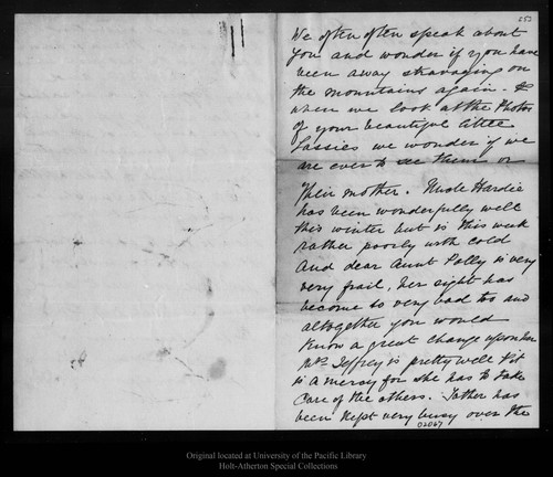 Letter from Annie Hay to [John Muir], 1896 Feb 12