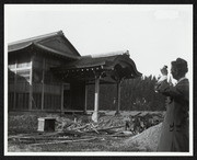 Julia Morgan Inspects the Japanese Pavillion at Ardenwood, 1917