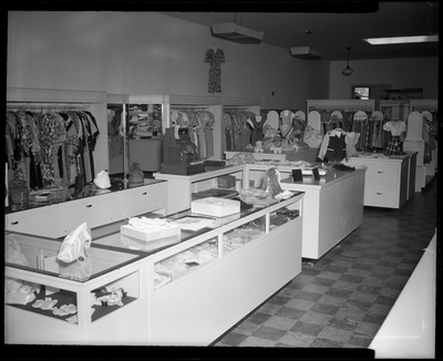 Interior of clothing store