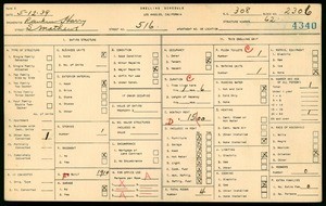 WPA household census for 516 SO MATHEWS, Los Angeles