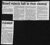 Board rejects halt to river cleanup
