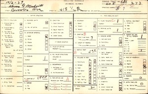 WPA household census for 418 1/2 BROOKS AVE, Los Angeles County