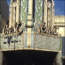 Views of redevelopment sites showing hotels, theaters, restaurants and other businesses. This view shows the Crest Theater