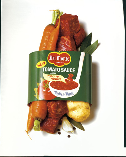 Ingredients of beef stew with Del Monte tomato sauce