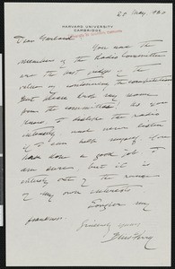 Bliss Perry, letter, 1930-05-20, to Hamlin Garland