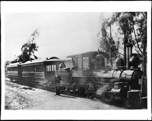 Cahuenga Valley Railroad which ran from Temple to Hoover Streets and on into Hollywood, 1895