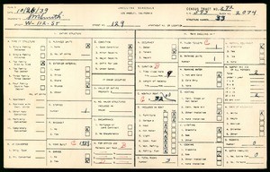 WPA household census for 129 WEST 112TH STREET, Los Angeles County