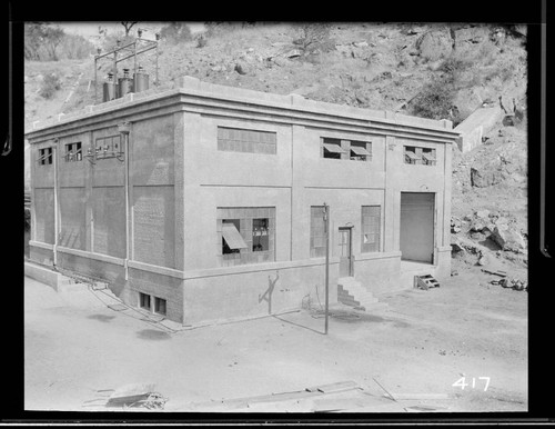 The exterior of Kaweah #3 Hydro Plant power house