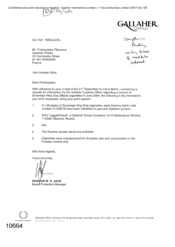 [Letter from Norman BS Jack to Przemyslaw Filipowicz regarding the information on the sdeizure of Sovereign King Size cigarettes in June 2004]