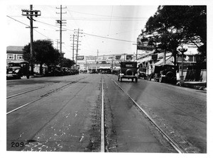 L.A. Street Railway in Pico Street just west of Westlake Boulevard, Los Angeles, 1926