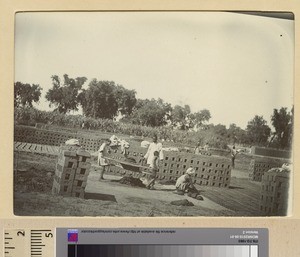 Brick factory, Sialkot, Pakistan, ca.1890