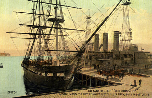 Postcard, "The Constitution" "Old Ironsides"