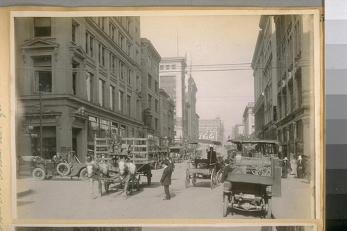 Looking North on Grant Ave. from Post St., 1912