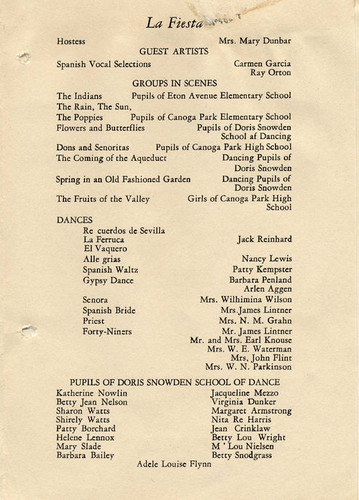 Program from Fiesta de las Flores de la Primavera, 1934