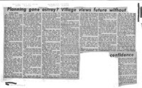 Planning gone astray? Village view future without