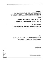 Upper Guadalupe River Flood Control Project : Final Eir/Eis, Part 4 of 5