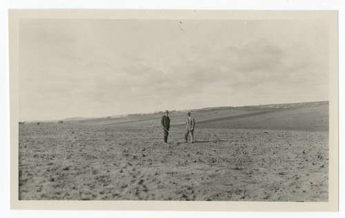 Men in a field, Cardiff Heights