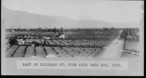 East on Colorado Street from Fair Oaks Avenue, 1883