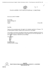 [Letter from Norman BS Jack to Mr M Clarke regarding the trademark registration in Paraguay]