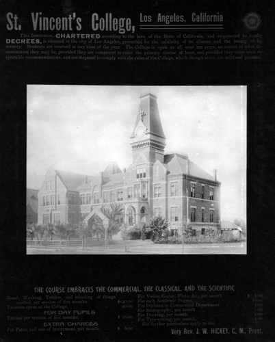 St. Vincent's College, advertisement