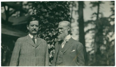 W. H. Herrin and John Muir at McCloud River, California
