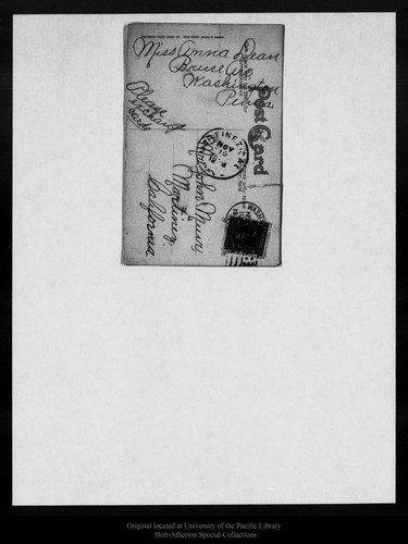 Letter from Anna Dean to John Muir, [1907 Nov 11]