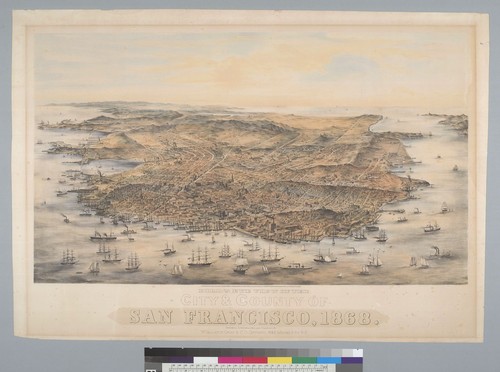 Bird's-eye view of the city and county of San Francisco [California], 1868