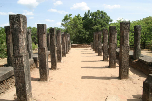 Council Chamber of King Parākramabāhu the Great: Pillars