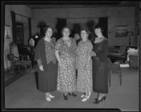Mrs. Brett, Mrs. Frankel, Mrs. Fears, and Mrs. Bonynge of the Friday Morning Club, 1935