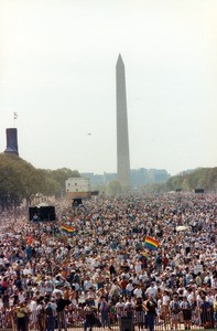 Crowd at Washington Monument during March on Washington