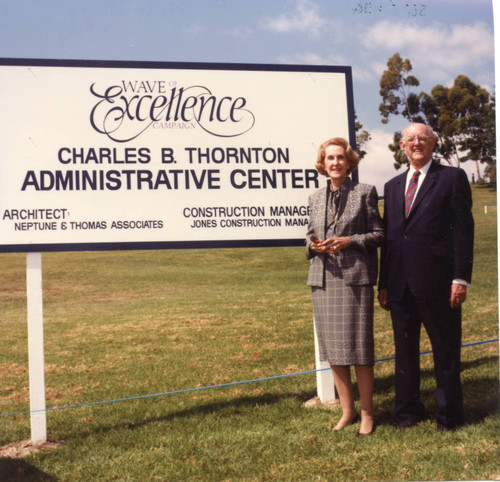 "Charles B. Thornton Administrative Center": Mrs. Flora Thornton and President White