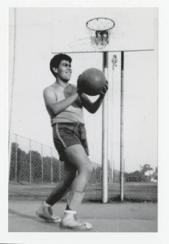 Carlos Rodriguez as a basketball player, Los Nietos, California