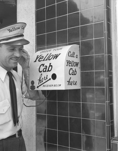 Yellow Cab courtesy telephone