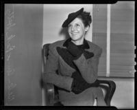 Helen Ann Rork-Getty contests her divorce, Los Angeles, 1938