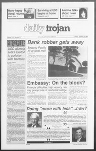 Daily Trojan, Vol. 116, No. 36, October 22, 1991