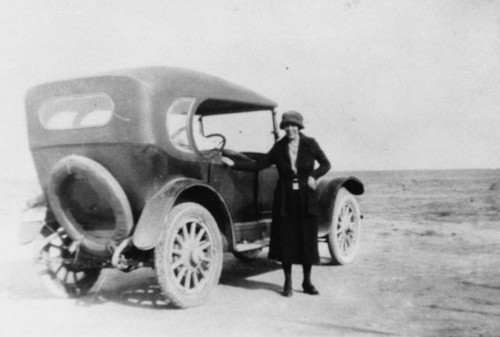 Woman with car