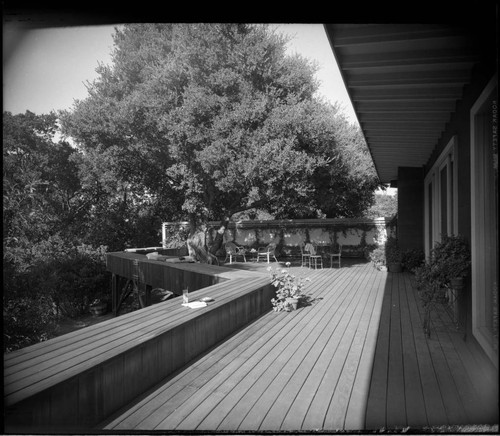 [Ford and Anixter residences, and other unidentified]. Outdoor living space