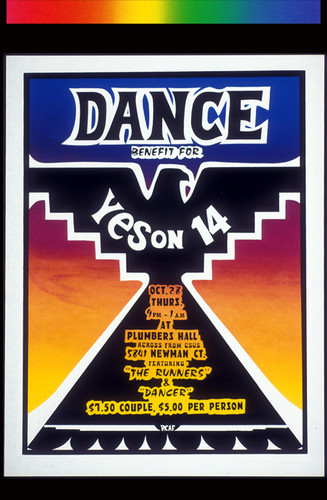 Dance Benefit for Yes on 14, Announcement Poster for