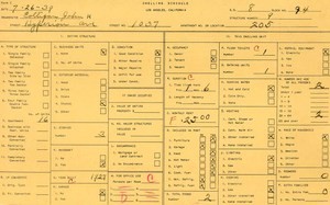 WPA household census for 1037 HYPERION, Los Angeles