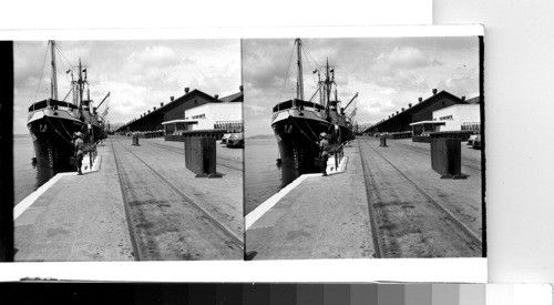 British West Indies - Island of Trinidad - Port-of-Spain: Wharf scene in the harbor of Port-of-Spain, chief port of the island