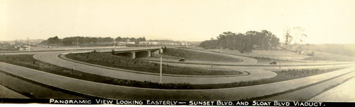 Panoramic View Looking Easterly - Sunset Blvd. And Sloat Blvd. Viaduct