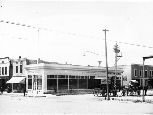 Upland Photograph Business; Exterior of First National Bank / Edna Swan